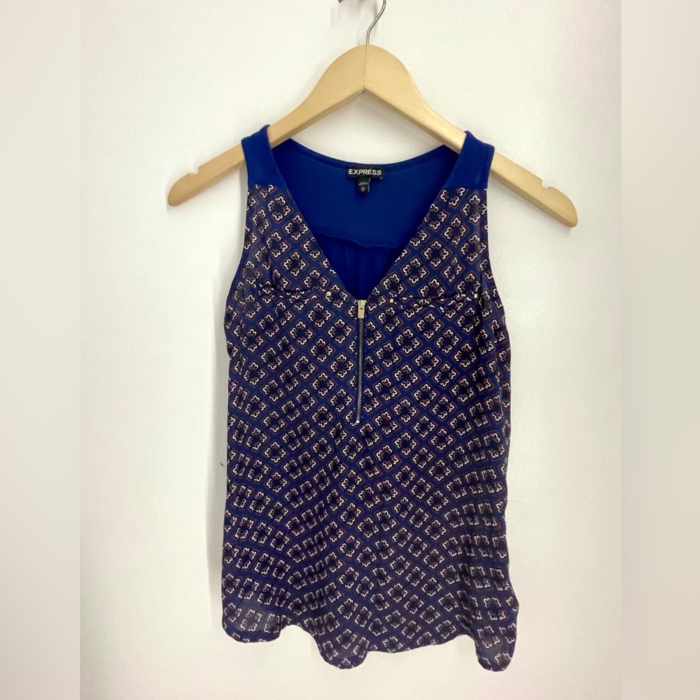 Express Dressy Tanktop with Zipper Detail